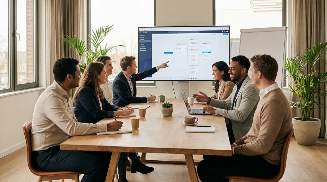 Professional business collaboration showing team consultation and partnership